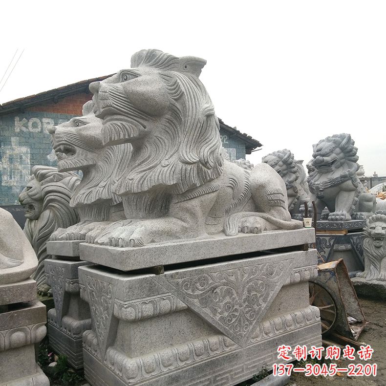 上海优质石雕汇丰狮子雕塑