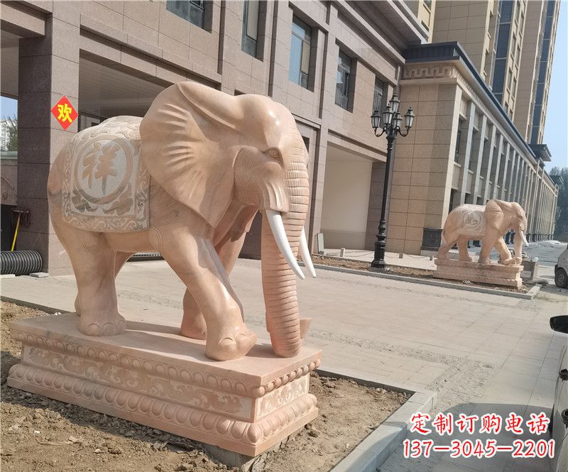 上海石雕卷鼻大象