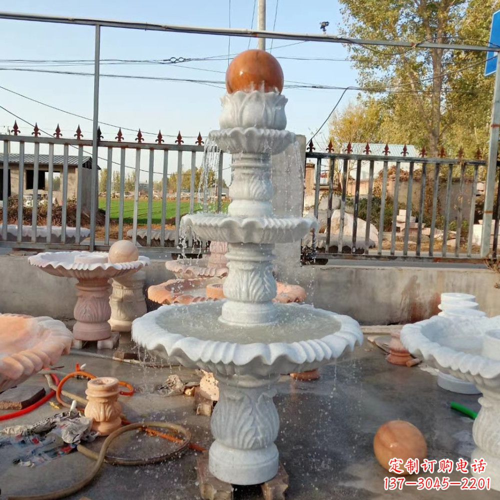 上海石雕喷泉,营造出静谧氛围