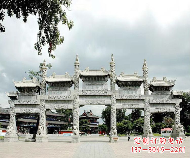 上海石雕五门牌坊