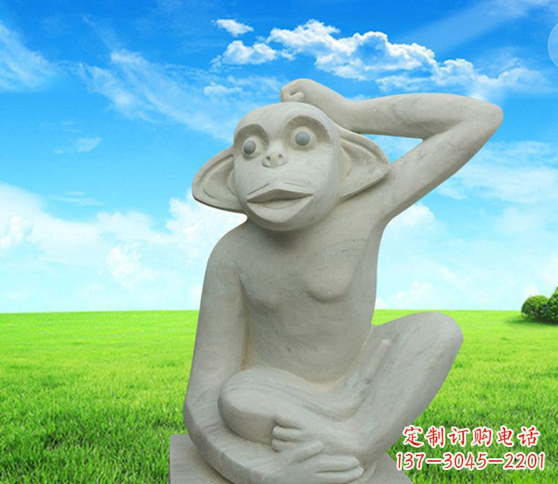 上海石雕小猴子