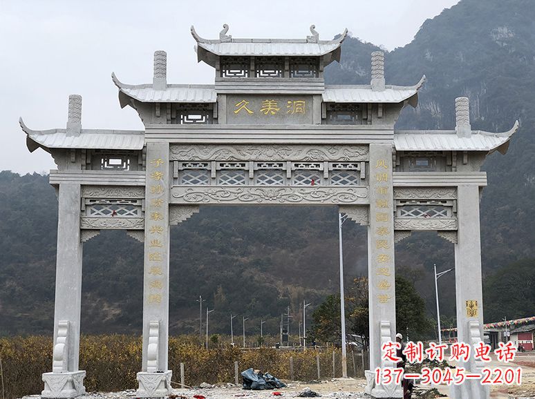 上海石牌坊 石雕