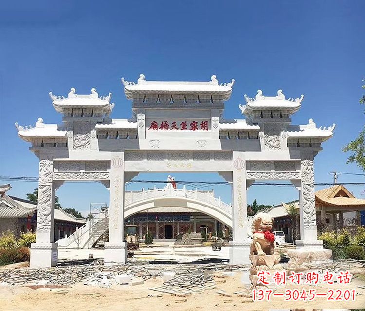上海石牌坊的雕刻
