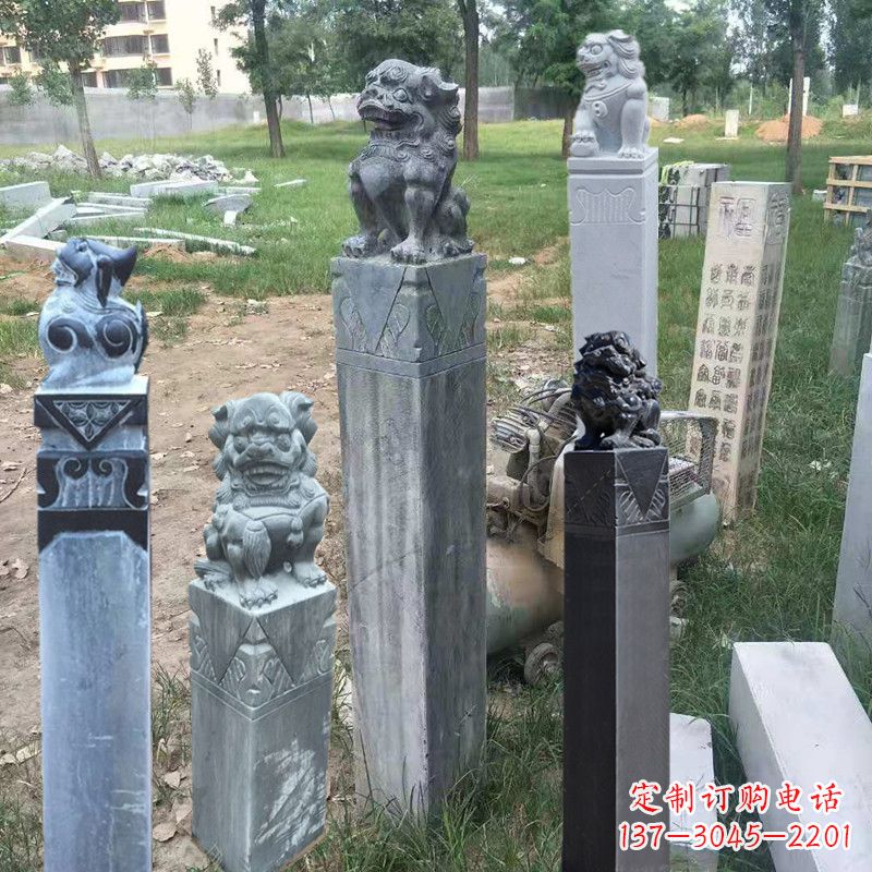 上海石狮子拴马柱