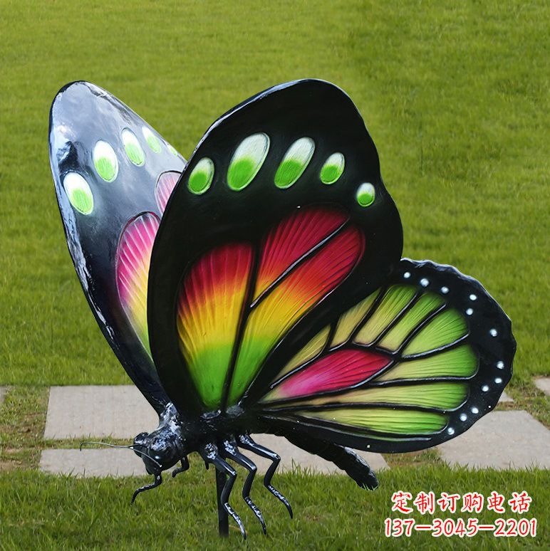 上海树脂仿真蝴蝶草坪动物昆虫雕塑