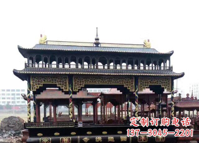 上海双层方形铜香炉