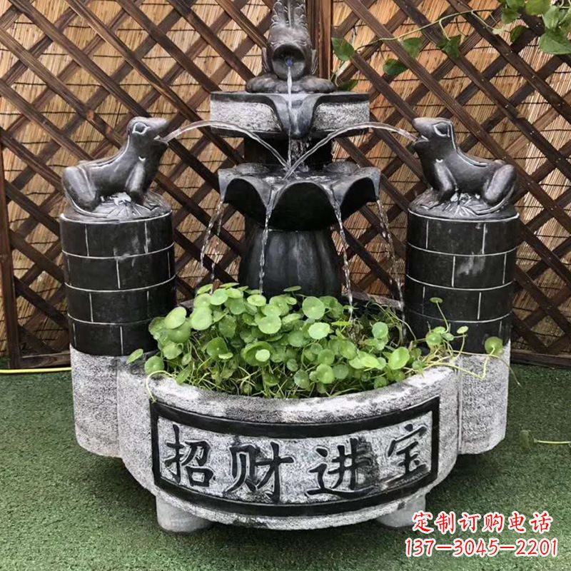 上海双层喷泉石雕