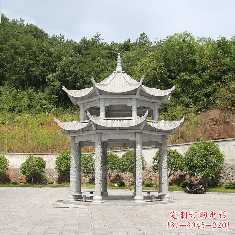 上海双层庭院石凉亭