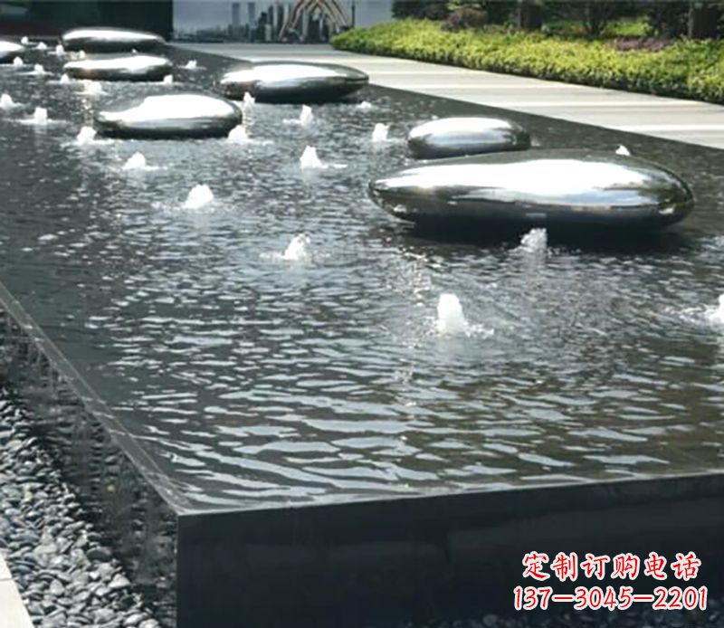 上海水滴水池不锈钢雕塑