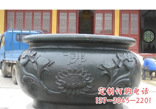 上海水缸寺庙铜雕 (2)