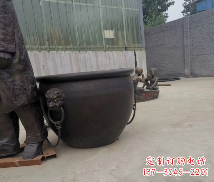 上海水缸铜雕塑 (2)