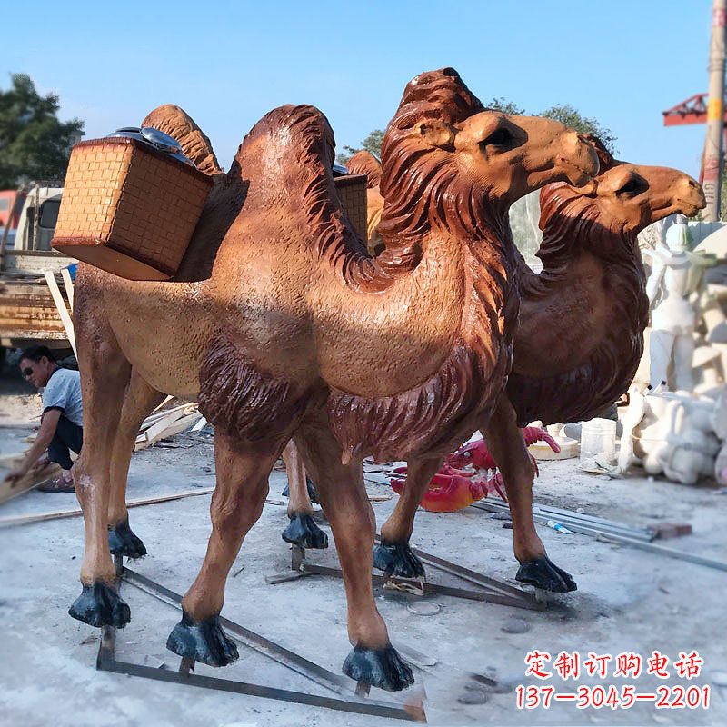 上海丝绸之路仿真骆驼雕塑