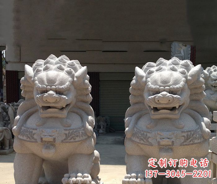 上海寺庙景观仿古镇宅石狮子