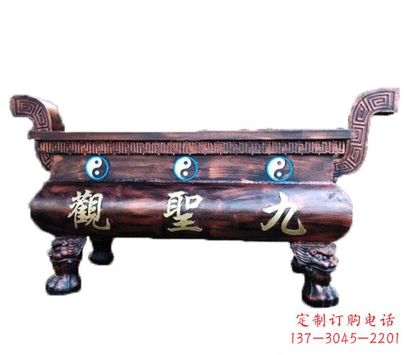 上海寺庙九龙香炉铜雕
