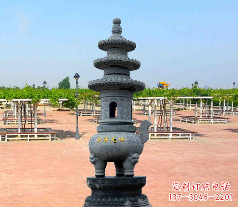 上海寺庙塔铜雕香炉