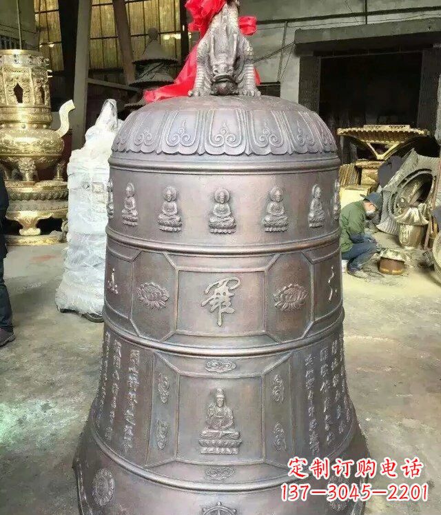 上海寺庙铜雕钟铸铜钟雕塑