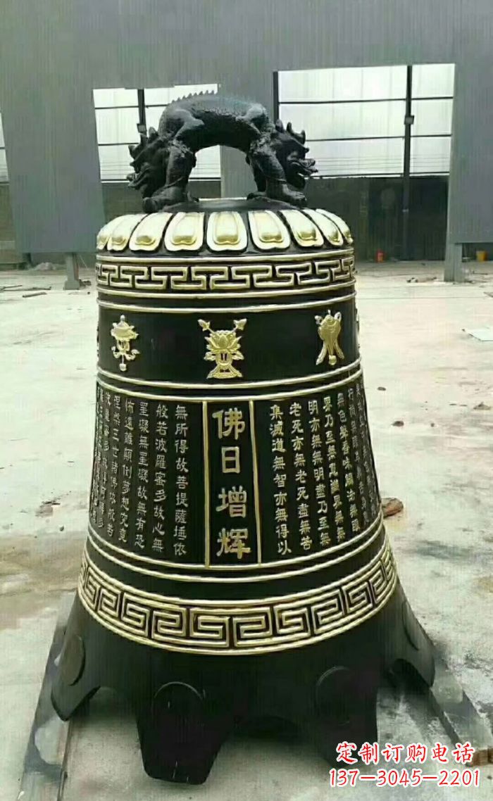 上海寺庙铜钟雕塑 (6)