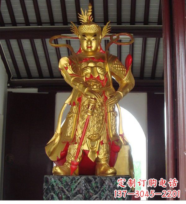 上海寺庙韦陀菩萨铜雕