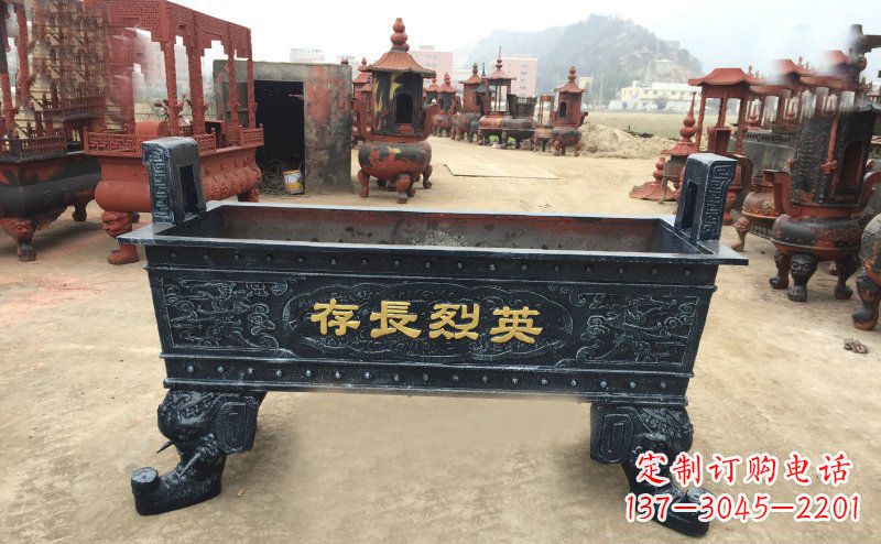 上海寺庙香炉铜雕 (4)