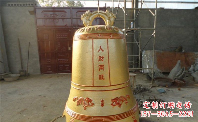 上海寺庙铸铜钟雕塑