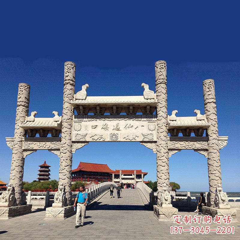 上海寺院大门无楼石牌坊