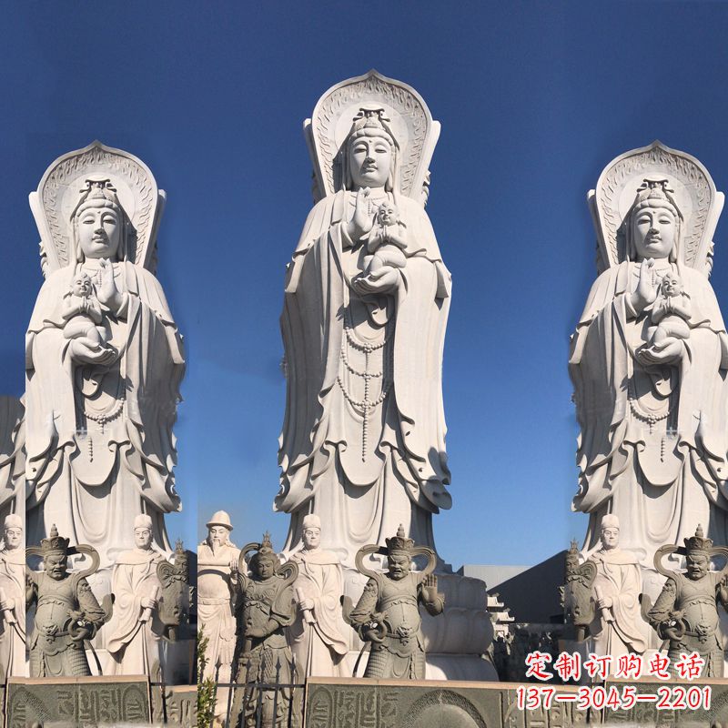 上海送子观音大型石雕塑