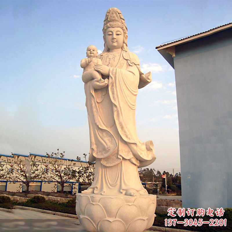 上海送子观音石雕
