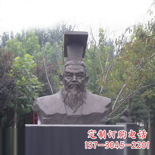 上海隋朝开国皇帝隋文帝杨坚石雕头像