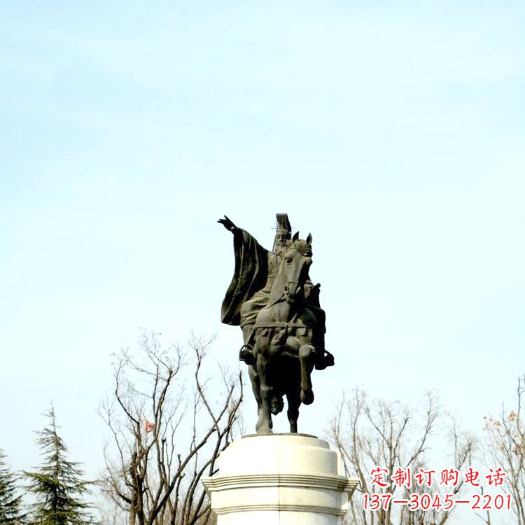 上海隋文帝杨坚铜雕塑像