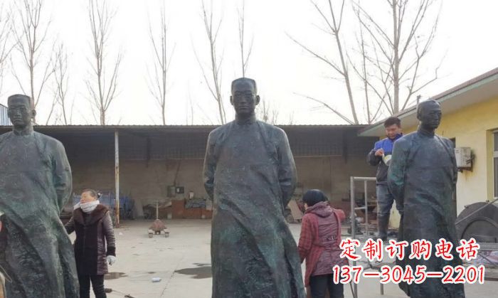 上海陶行知人物铜雕 (3)