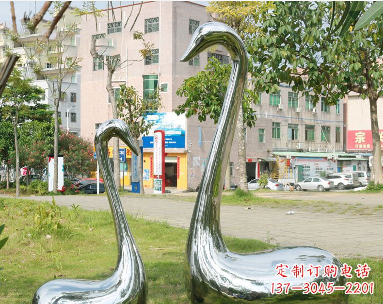 上海天鹅抽象不锈钢雕塑112