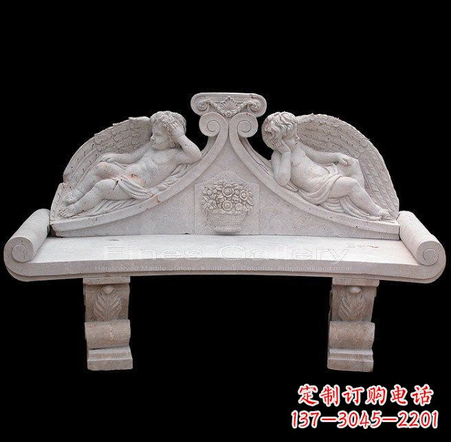 上海天使石雕座椅公园景观雕塑