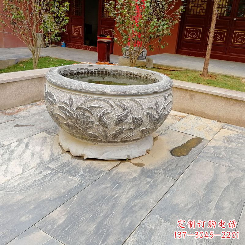上海庭院水缸石雕