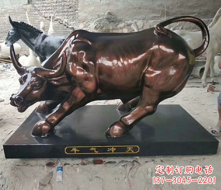 上海铜雕城市牛气冲天
