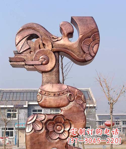 上海铜雕抽象皮影戏人物