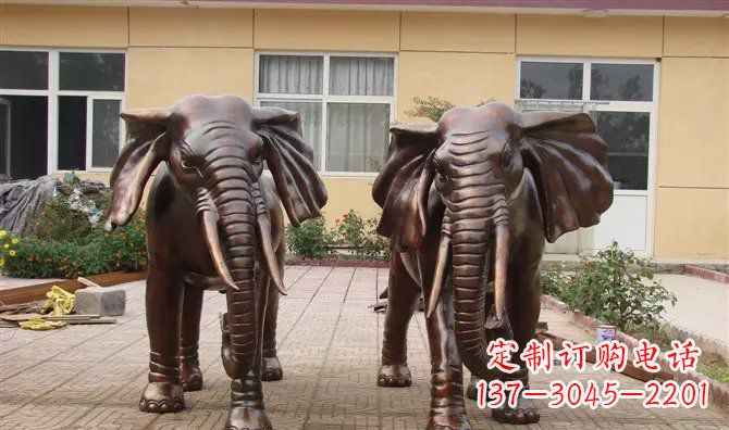 上海铜雕大象公司门口动物雕塑