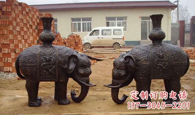 上海铜雕大象公园动物雕塑