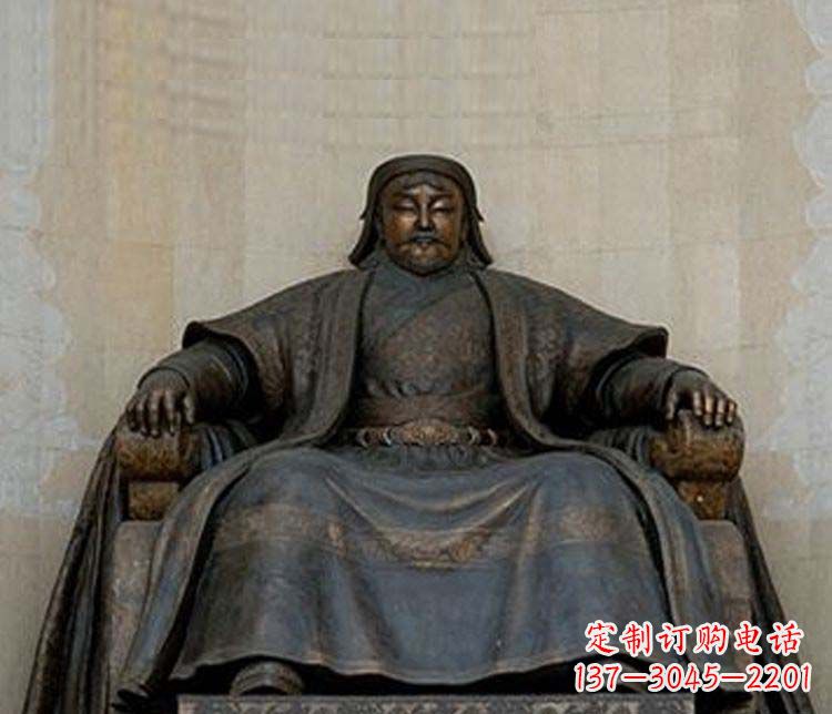 上海铜雕大型成吉思汗雕塑