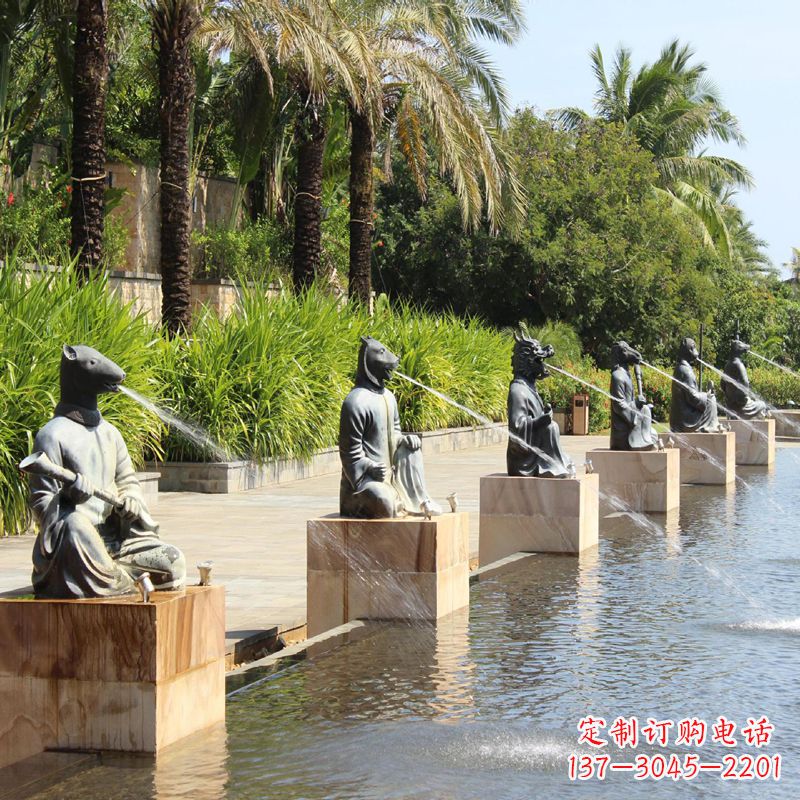 上海铜雕动物喷泉景观雕塑