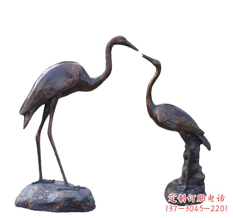 上海铜雕动物仙鹤