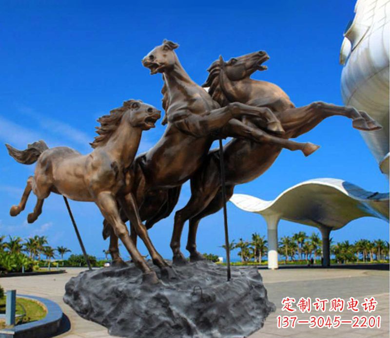 上海铜雕飞马广场动物雕塑