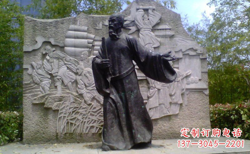 上海铜雕古代名人雕塑