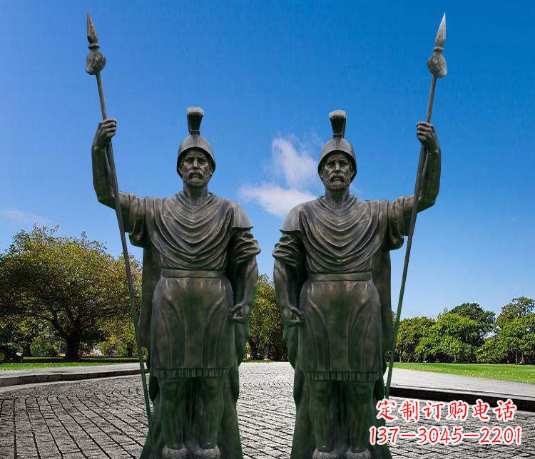 上海铜雕古罗马战士人物