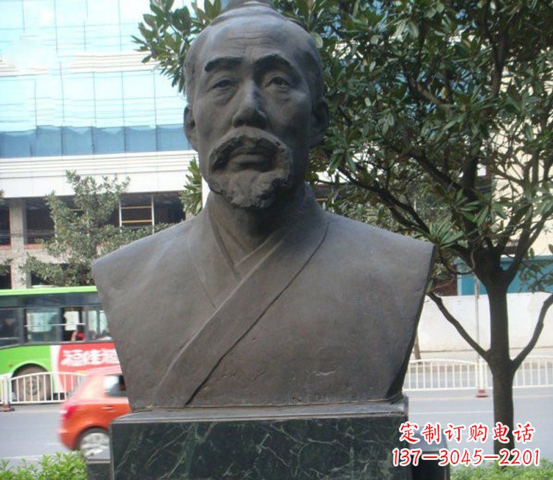 上海铜雕管仲名人雕塑肖像