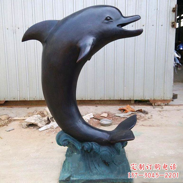 上海铜雕海豚雕塑