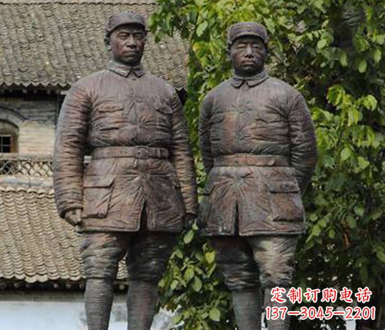 上海铜雕解放军战士人物雕塑