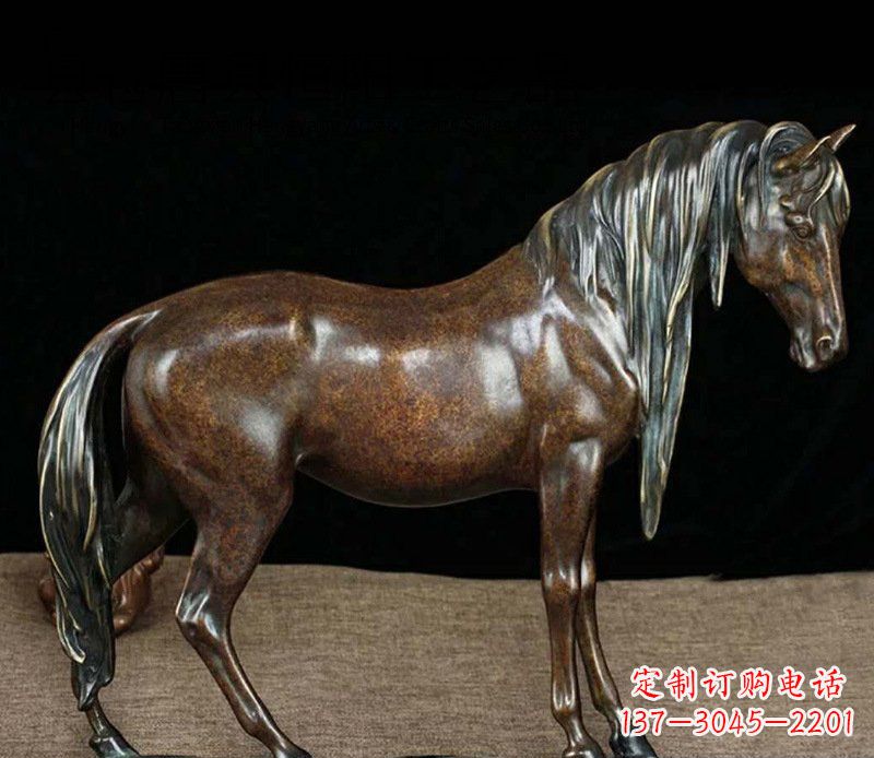 上海铜雕马公园动物摆件