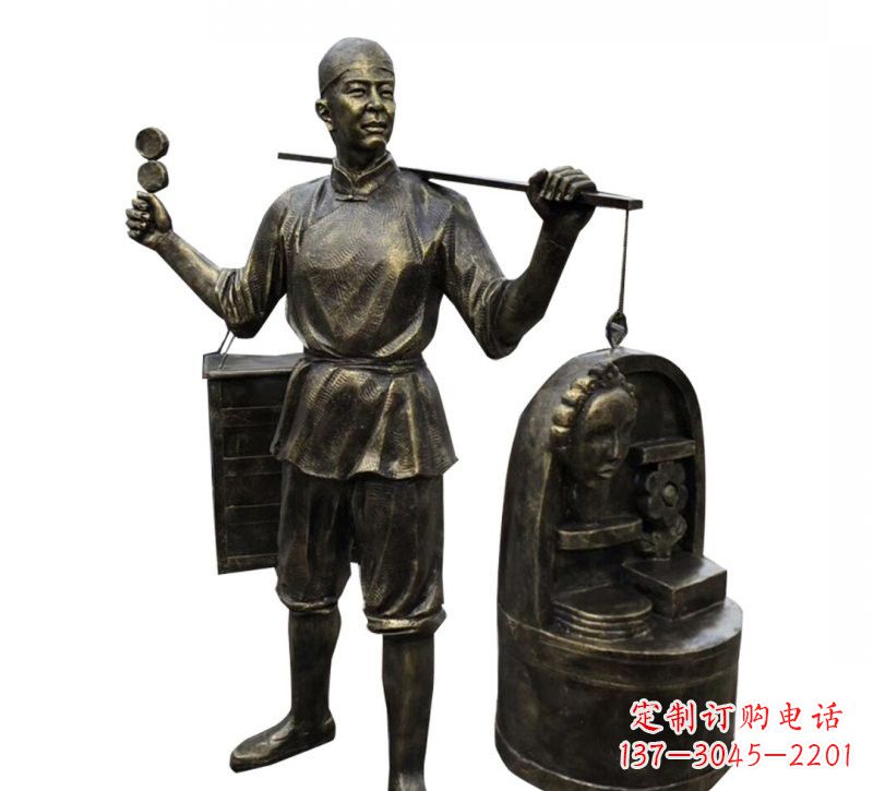 上海铜雕卖货郎
