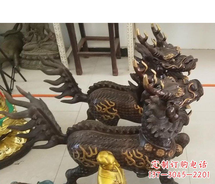 上海铜雕麒麟招财雕塑