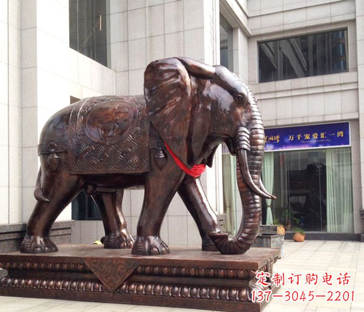 上海铜雕企业招财大象